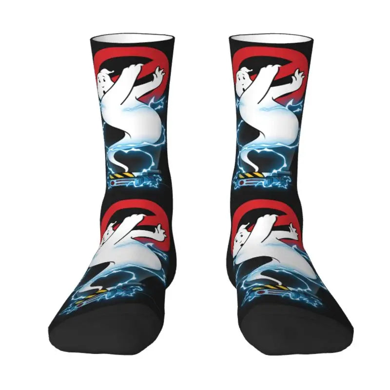 Ghostbusters Slimer Men's Crew Socks - Unisex Novelty 3D Print - Green Ghost Supernatural Movie Dress-8-Crew Socks-