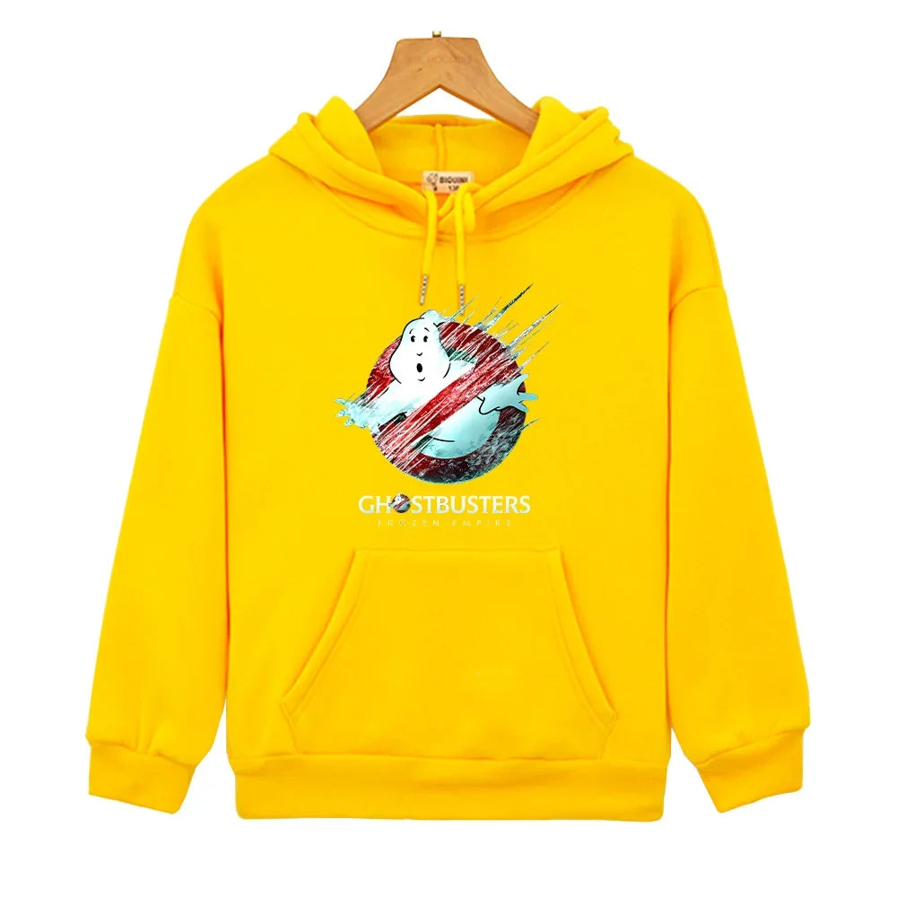 Ghostbusters Frozen Empire Cartoon Sweatshirt for Kids - Fall Windproof Pullover Hoodie-yellow-140(height 130CM)-