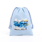 Anime Smurfs Kids Drawstring Bag - Cute Cartoon Print Sports Sack for Parties, Outdoor Gifts, Retro Hand Pouch-LJL 34-20x30cm-