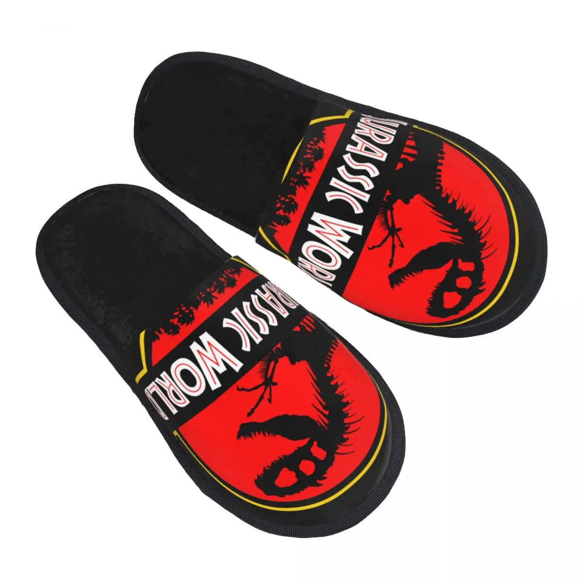 Custom Dinosaur Jurassic Park Soft Memory Foam Slippers - Women's Horror Movie - Comfy Warm Anti-Skid Slipper-15-M-