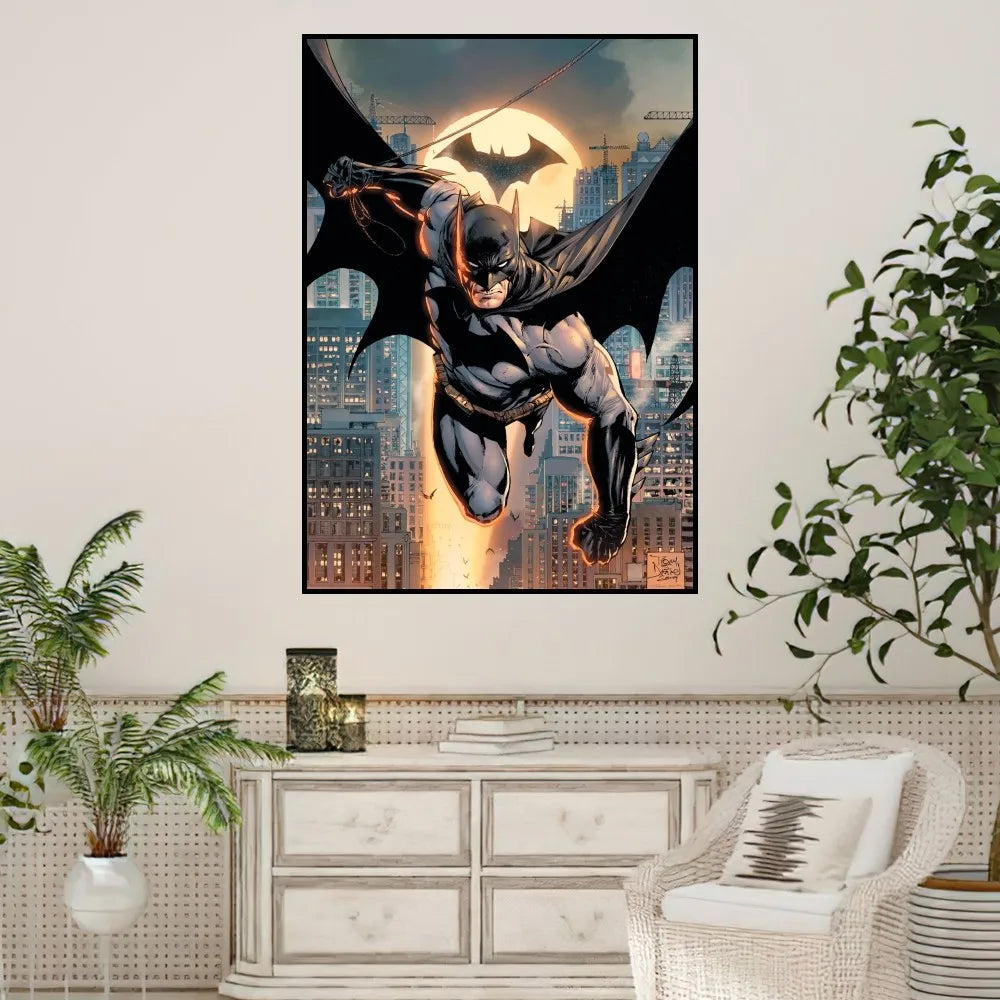 BEAST KINGDOM Film B-Batman Comic Poster Prints Wall Painting Bedroom Living Room Wall Sticker Office Small-z9-42X30cm-