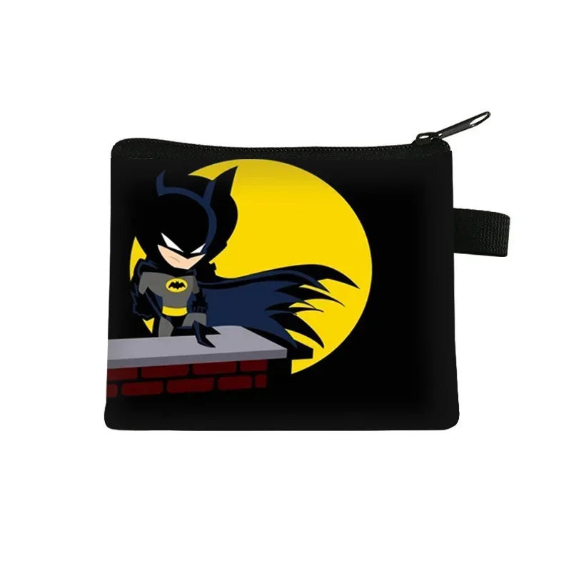 DC Anime Figure Justice League Batman Bruce Wayne Coin Purse Portable Card Case Coin Key Storage Bag Clutch Small Gifts-22-13.5x11 cm-