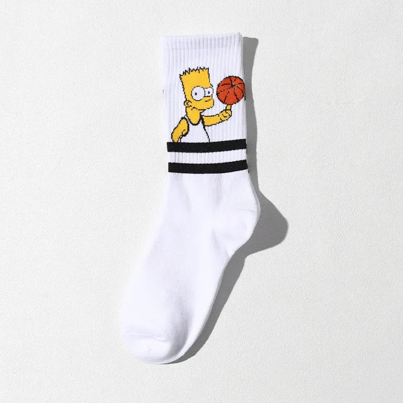 Simpsons Cotton Socks - Funny and Fashionable Hip-Hop Style - Perfect Gift for Girlfriend or Wife Simpsons Fan-2-EUR 35-42-