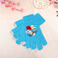 Anime Smurfs Kids Winter Gloves - Cartoon Print Warm Knitted Gloves for Bike Riding, Outdoor Walks, Retro 90s Child Gift-LJL 20-longest side 19cm-