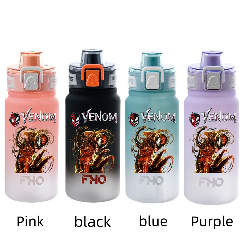 Marvel Venom Kettle - Portable Plastic Water Bottle - Animation Peripheral Spider-Man Drinking Cup for Students-dy5-Purple-