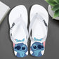 Disney Anime Stitch Casual Kawaii Flip Flop Slippers Summer Couple Outdoor Indoor Bathroom Soft Bottom Foot Clip Cool Slippers-1-36-37-