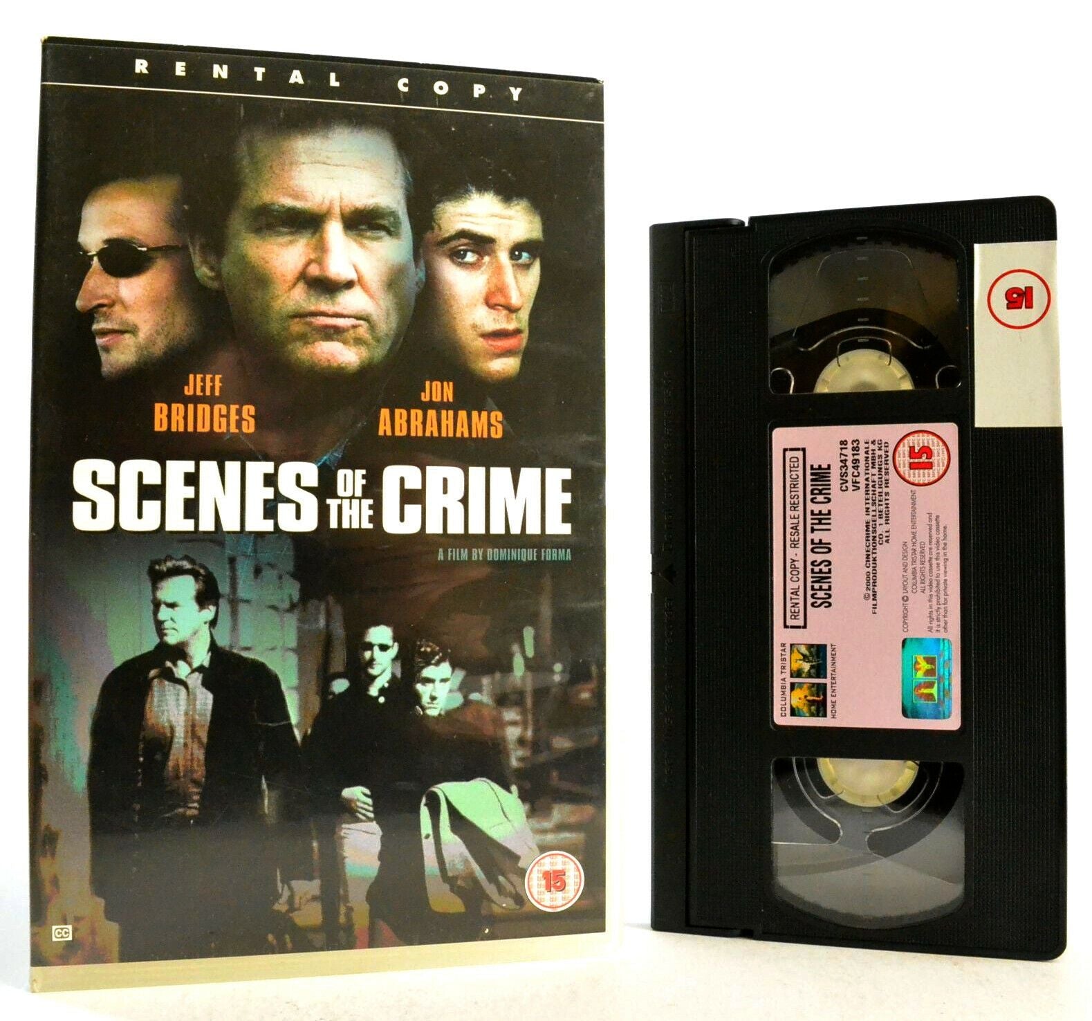 Scenes Of The Crime: Thriller - Large Box - Ex-Rental - Jeff Bridges - Pal VHS-