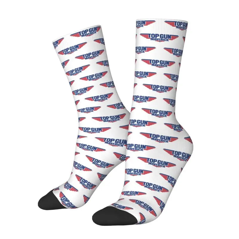 Top Gun Maverick Crew Socks - Men & Women Unisex American Action - Tom Cruise Movie Dress Socks for All Seasons-