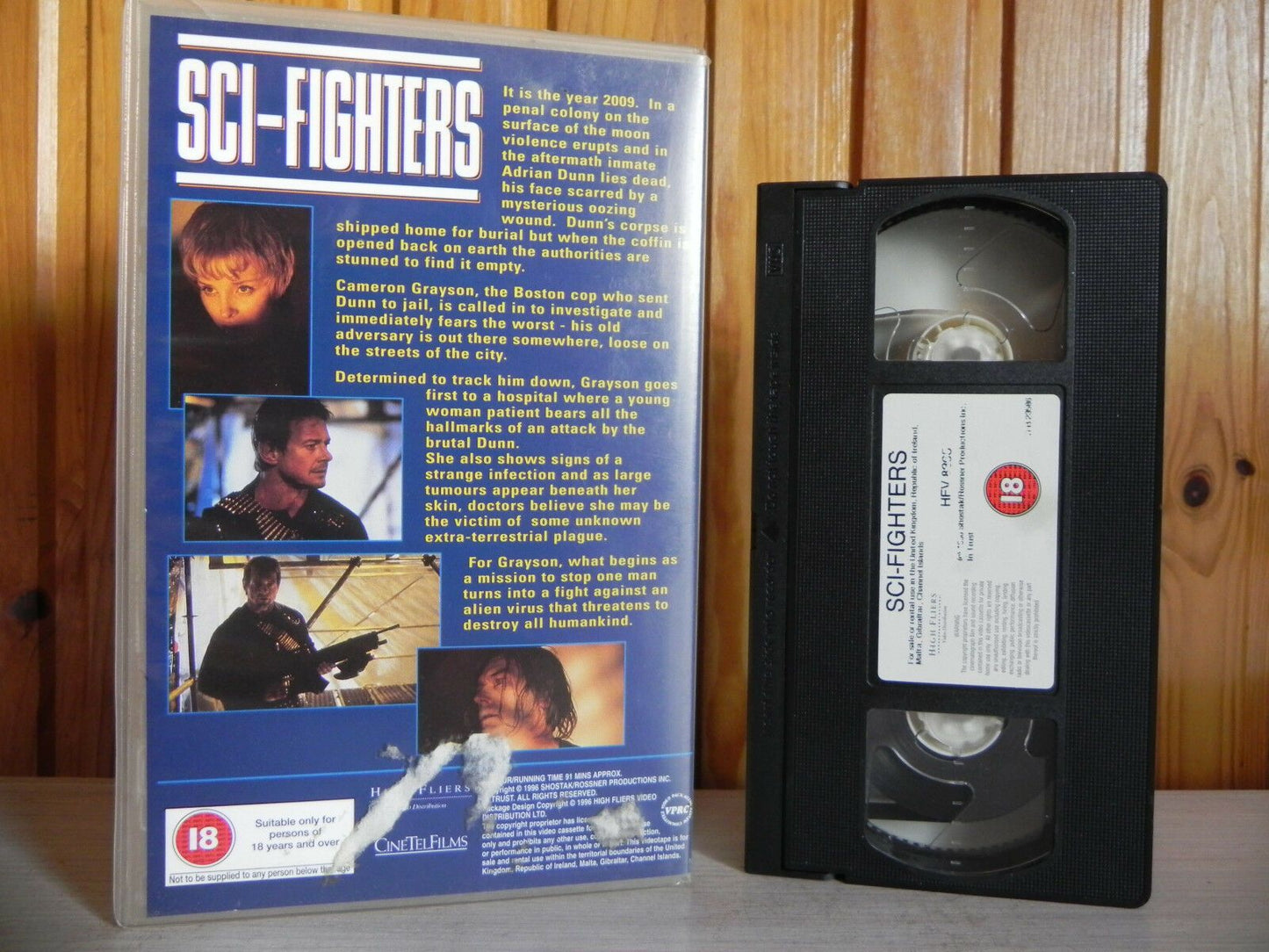 Sci-Fighters (1996): Sci-Fi - Large Box - Roddy Piper / Billy Drago - Pal VHS-