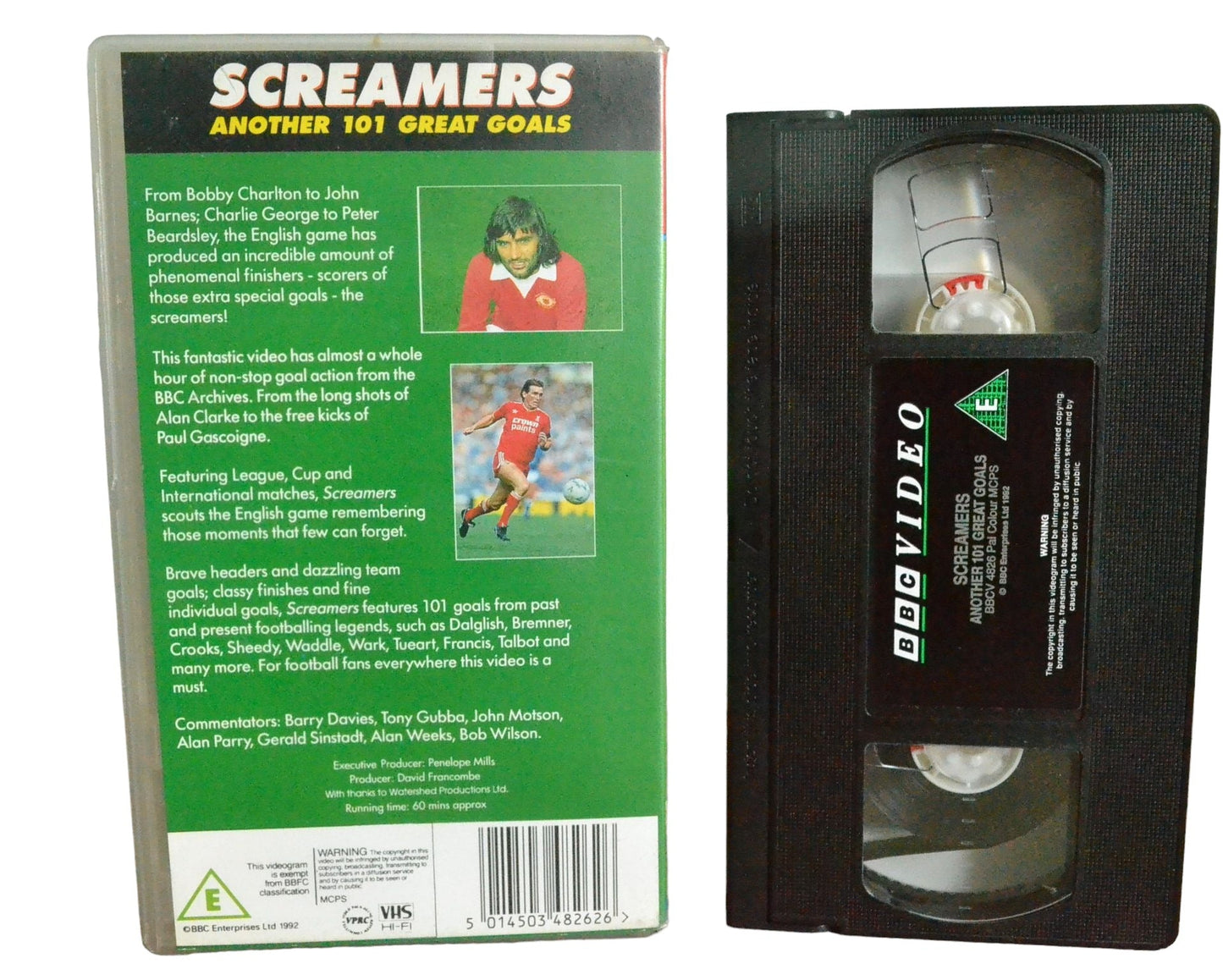 Screamers : Another 101 Great Goals - BBC Video - BBCV4826 - Drama - Pal - VHS-