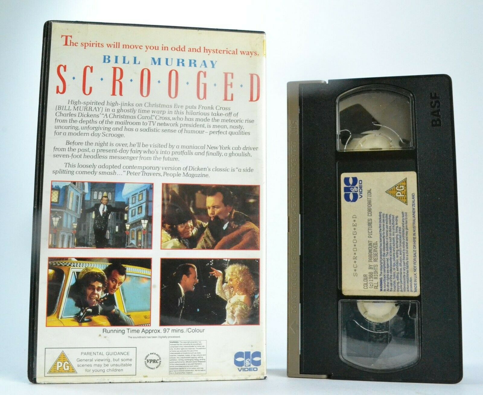 Scrooged (1988); [Charles Dickens] - Christmas Show - Bill Murray - Pal VHS-