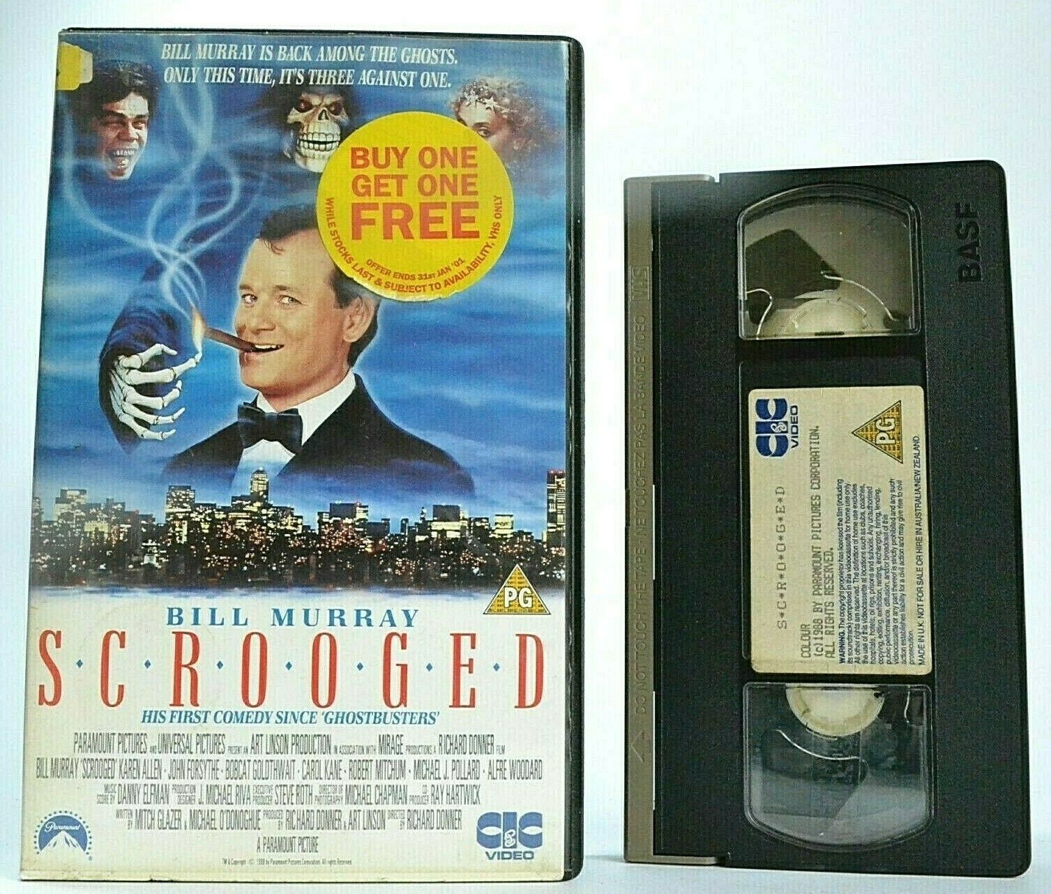 Scrooged (1988); [Charles Dickens] - Christmas Show - Bill Murray - Pal VHS-