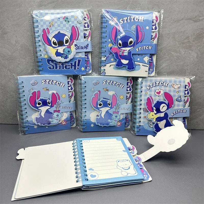 Stitch Magnetic Notebook Diary - Cartoon Journal Coil Book Kids Fashion School Gift-