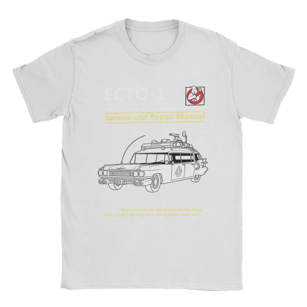 Ghostbusters ECTO-1 Manual T-Shirt - Cotton O-Neck Tee for Men Gift Idea Clothes-WHITE-6XL-