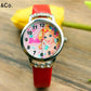 Barbie Watch - Cute Cartoon Design for Girls - Silicone Strap (Many Colours) Wristband - Diamond Accents - Student Accessories for Kids-Y033-2-