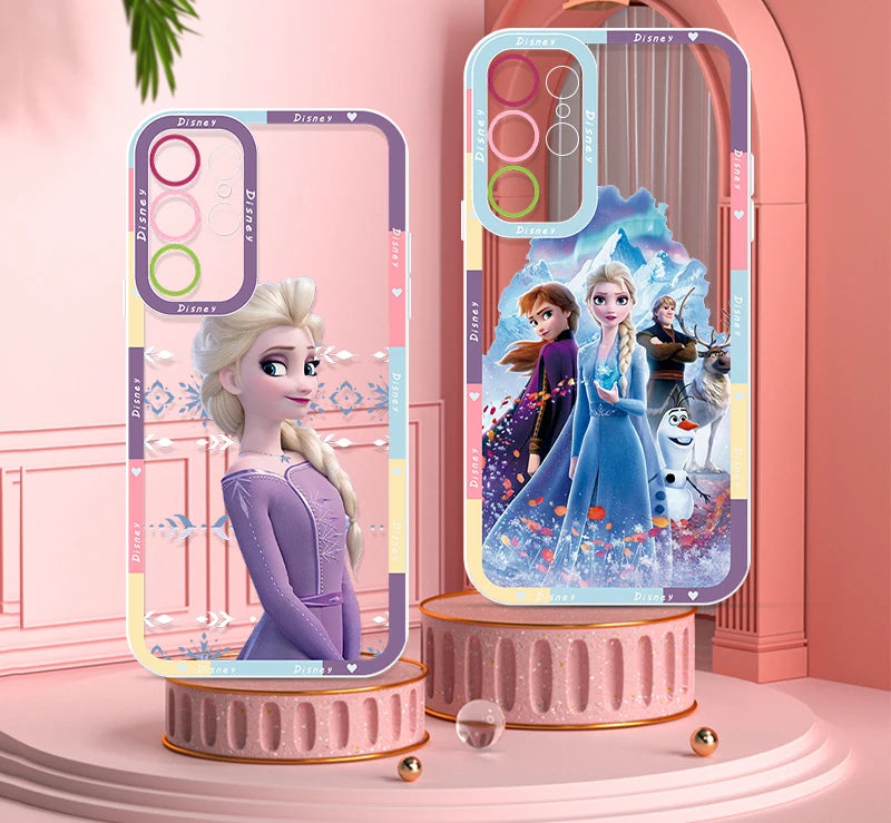 Disney Frozen Princess Phone Case for Samsung Galaxy S24 S23 S22 - Angel Eyes, Transparent Cover-