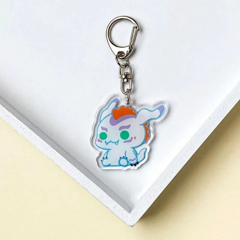 Digimon Adventure Acrylic Keychain - Retro Anime Character Backpack Pendant Gift-goma beast-