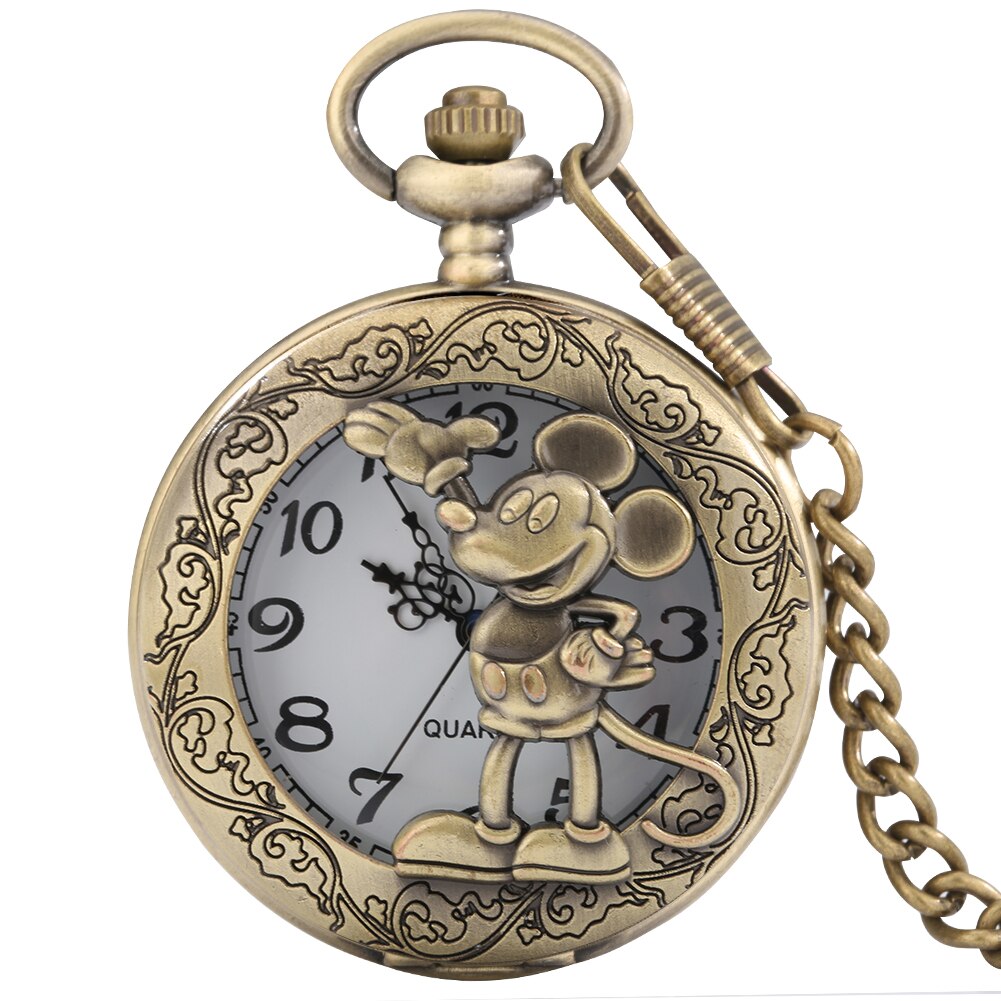 Lilo And Stich - Quartz Pocket Watch With Chain - Romantic Steampunk Film Gift For Men & Women - Perfect Cult Movie Present-30CM Chain Mouse-