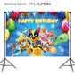 PAW Patrol Birthday Party Decoration Kids Toy Hat Gift - Aluminum Foil Balloon Disposable Tableware - New Banner Boy Event Supplies-Backdrop C - 1pcs-