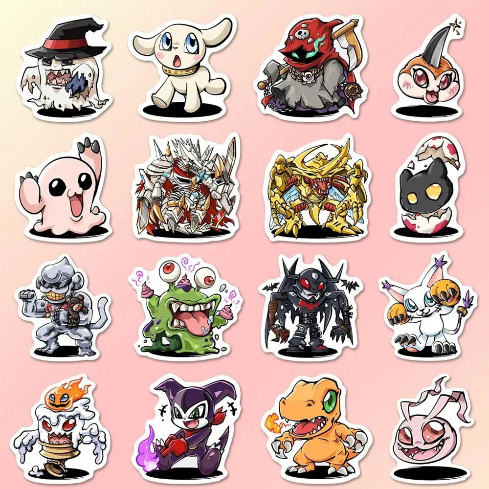 Digimon Adventure Stickers Set - Retro Cartoon DIY Graffiti Decals for Kids & Fans Gift-