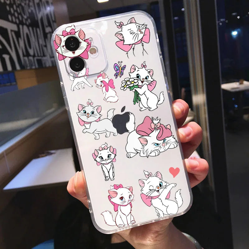 The AristoCats Phone Case - Transparent Cover - Apple iPhone 14 13 12 11 mini XS XR X Pro Max 8 7 6S 6 Plus - All iPhone Models - Anime Fan Gift-A56Mtra02-CHINA-for iPhone 6 6S