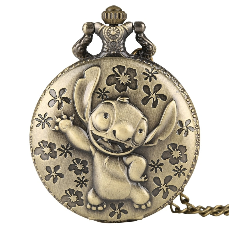 Pikachu - Quartz Pocket Watch With Chain - Romantic Steampunk Film Gift For Men & Women - Perfect Cult Movie Present-Cartoon-