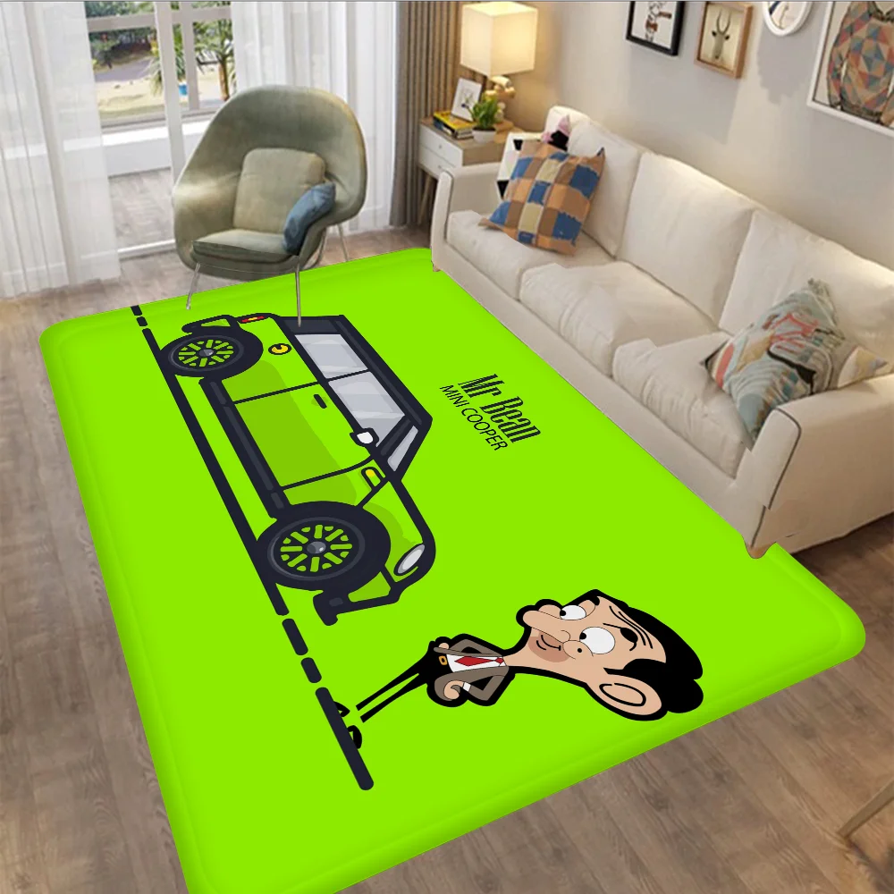 Mr. Bean Door Mat – Washable Non-Slip Area Rug for Living Room, Kitchen, or Bedside Use-