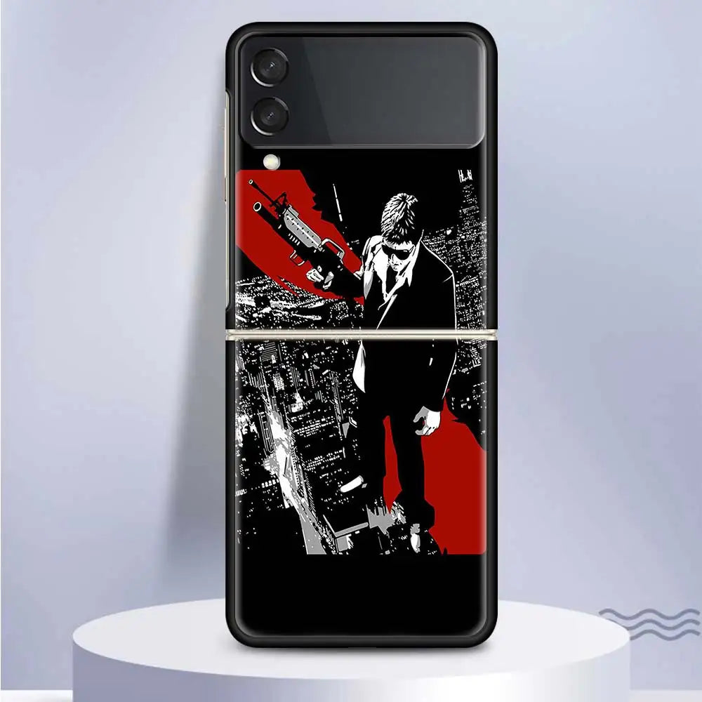 Scarface 1983 - Al Pacino Film Classic - Samsung Galaxy Z Flip Case - Fits Flip3, Flip4, Flip5 - PC Hard Plastic for Z Flip 5, 4, 3, 5G Fundas.-TW828-7-Samsung Z Flip 5-