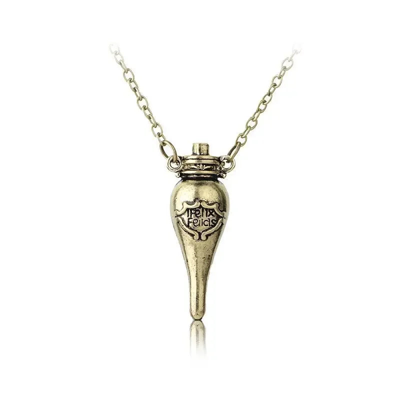 Felix Felicis Potion Necklace - Vintage Harry Potter Magical Liquid Luck Pendant-2-