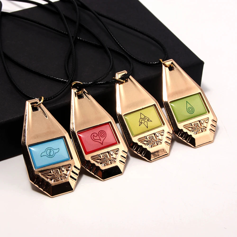 Digimon Tag & Crest Necklace - Retro Digivice Pendant Gift for Anime Fans & Collectors-