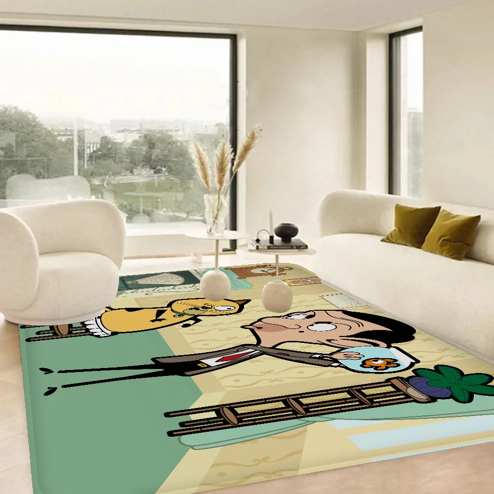 Mr. Bean Door Mat – Washable Non-Slip Area Rug for Living Room, Kitchen, or Bedside Use-z10-50x80 cm-