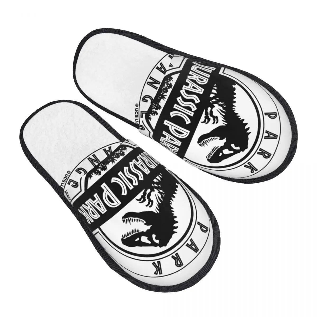 Custom Dinosaur Jurassic Park Soft Memory Foam Slippers - Women's Horror Movie - Comfy Warm Anti-Skid Slipper-11-M-