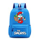 Smurfs Cartoon Kids School Backpack - Retro Laptop Rucksack, Teen Student Bag for Travel or Office Use, Anime Gift-LJL 15-LJL 33-Z-40x26x12cm-