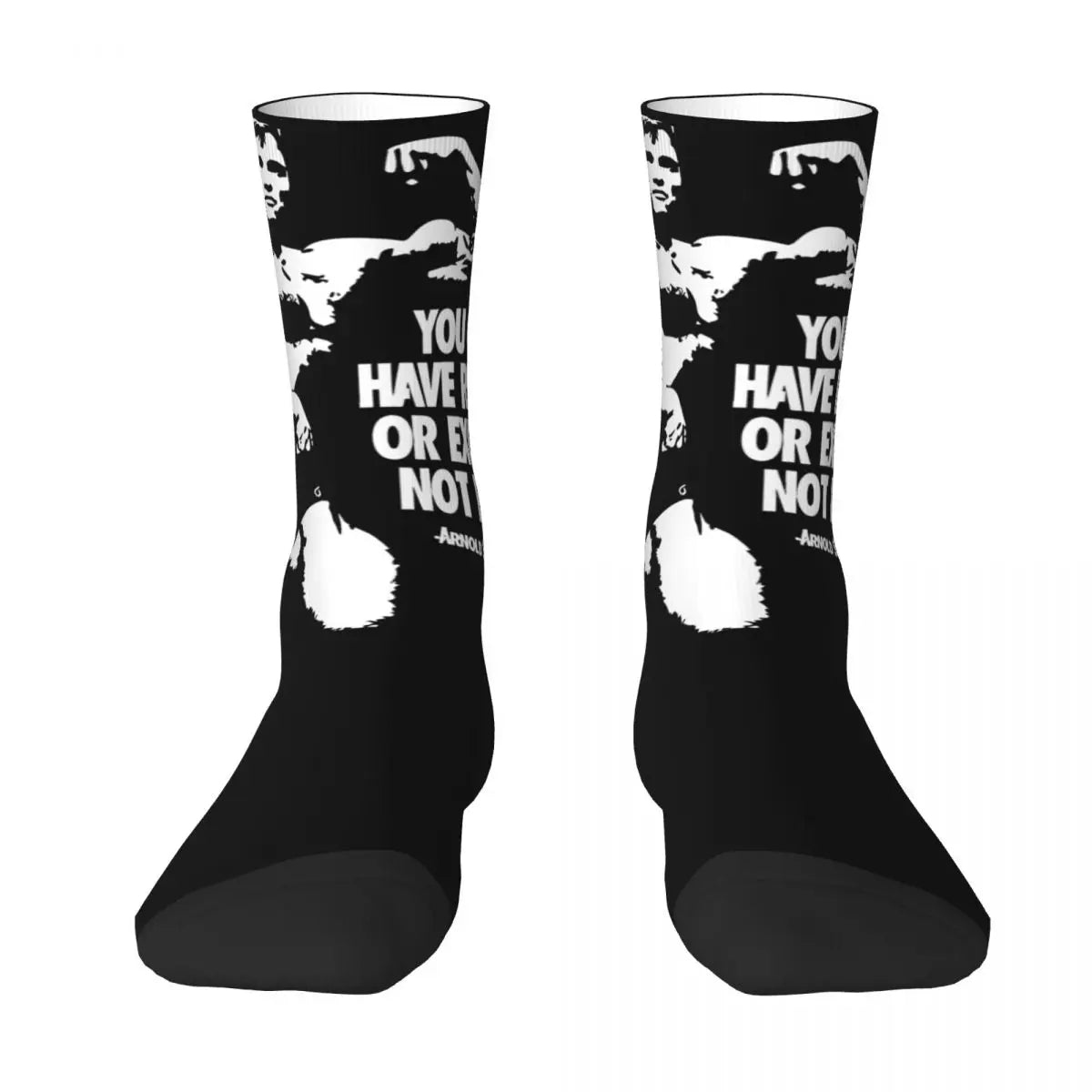 Arnold Schwarzenegger Bodybuilding Socks - Harajuku Graphic Running Socks for Men-