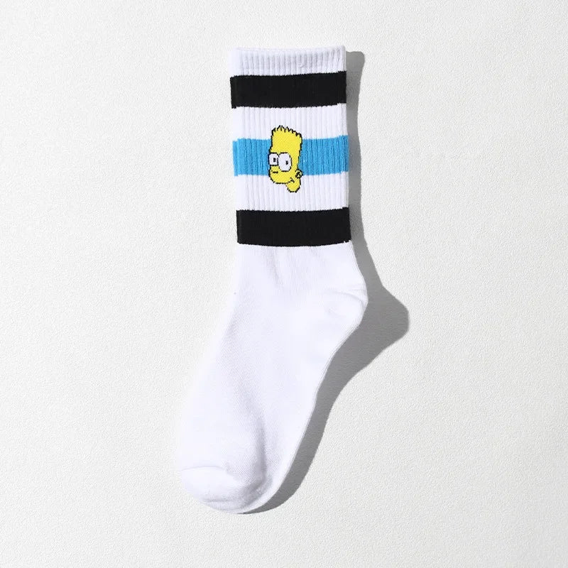 Simpsons Cotton Socks - Funny and Fashionable Hip-Hop Style - Perfect Gift for Girlfriend or Wife Simpsons Fan-6-EUR 35-42-