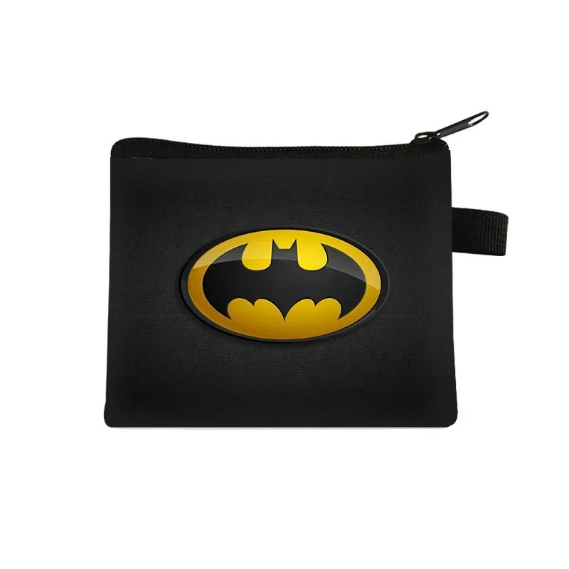 DC Anime Figure Justice League Batman Bruce Wayne Coin Purse Portable Card Case Coin Key Storage Bag Clutch Small Gifts-4-13.5x11 cm-