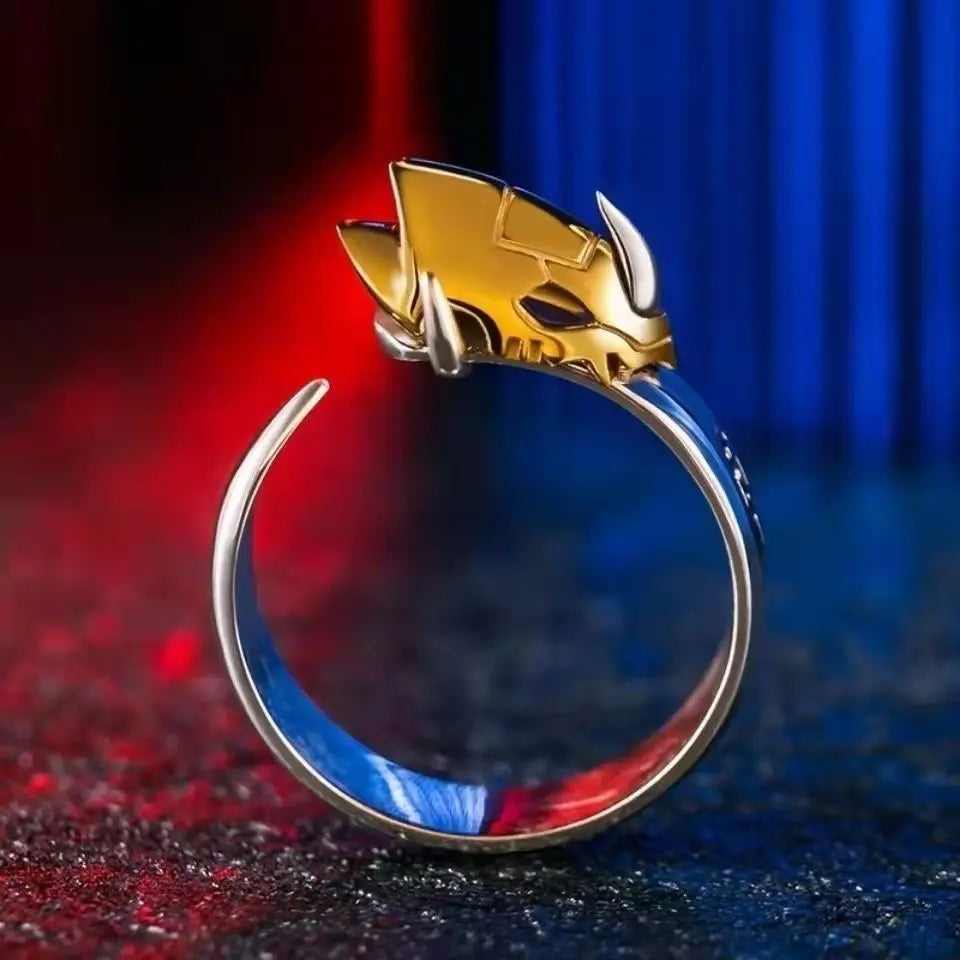 Digimon Adventure Ring - WarGreymon Garurumon Adjustable Sterling Silver Anime Gift-Tyrannosaurus-