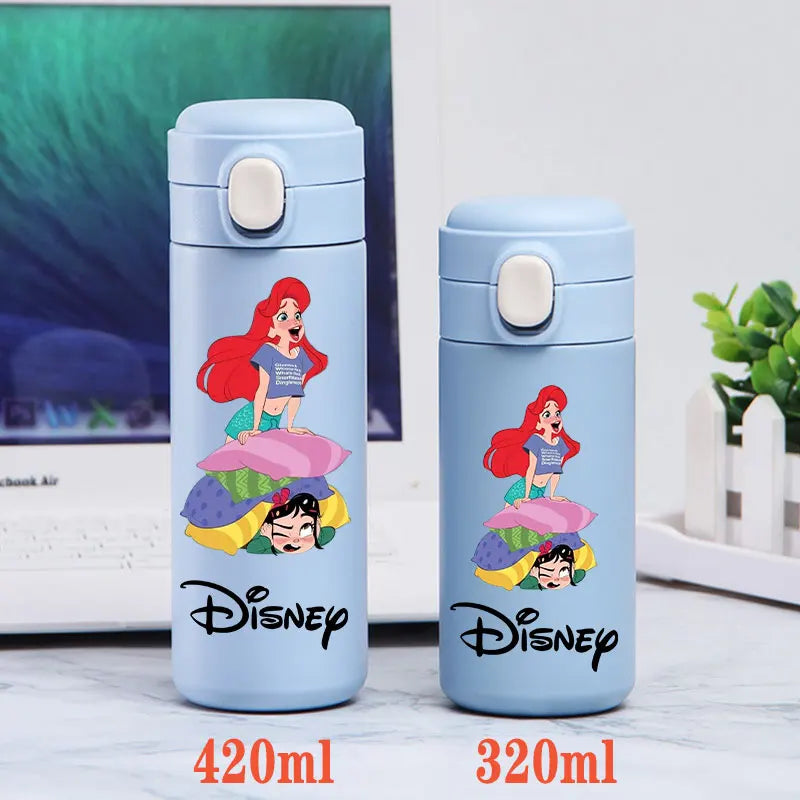 Disney Princess Thermal Bottle - 320ML/420ML Stainless Steel Outdoor Sports Water Cup Featuring Frozen Characters-GZ-L2-420ML-