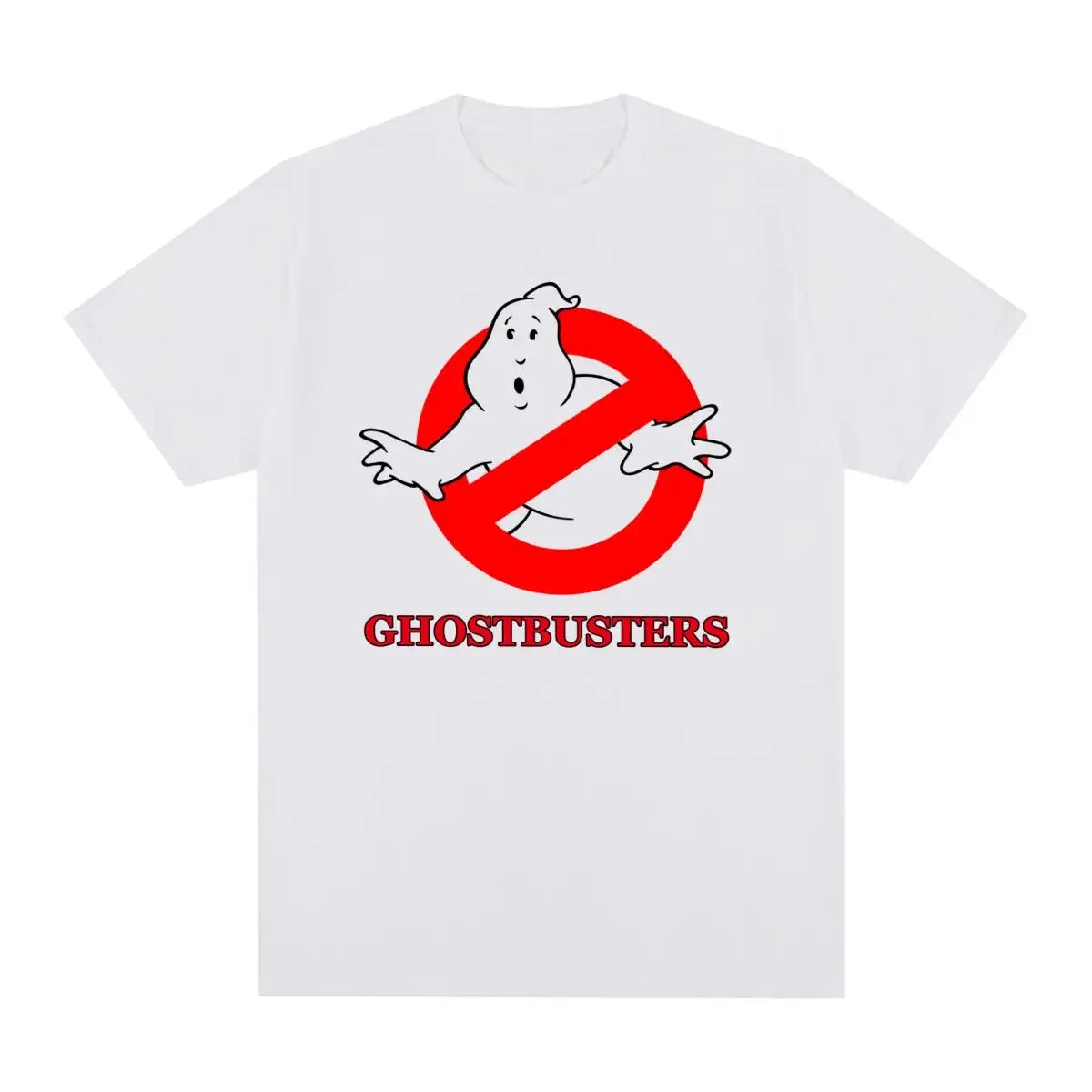 Ghostbusters Retro Music T-Shirt - Funny Vintage Cotton Short Sleeve Men’s Streetwear-WHITE-5XL-