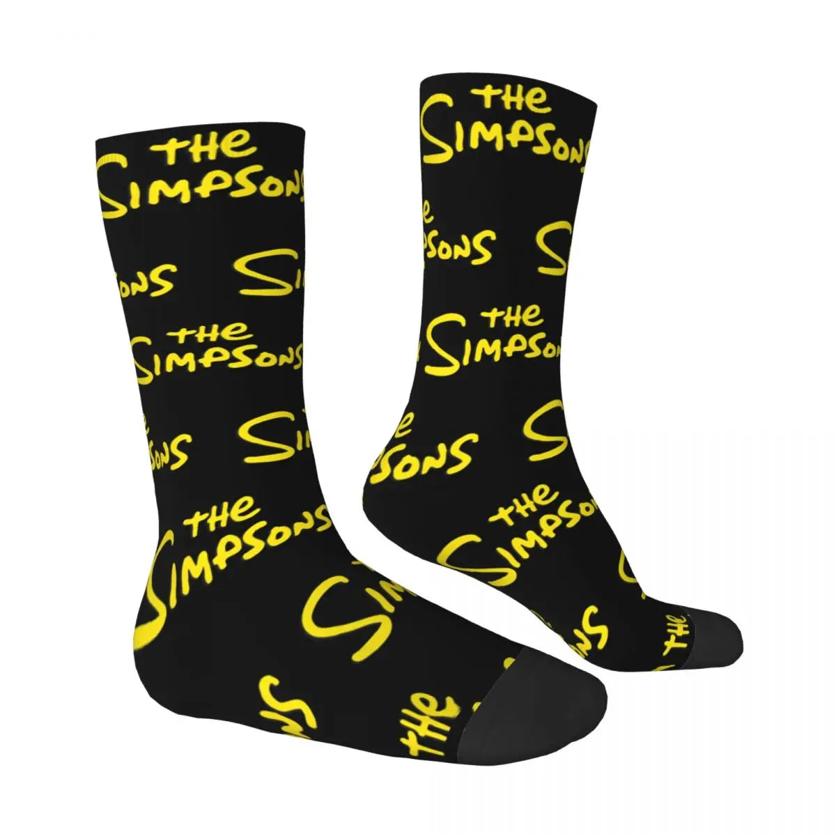 Simpsons Logo Non-Slip Socks - Soft and Breathable Autumn Socks - Fun Fav Cartoon Gift for Husband or Boyfriend-