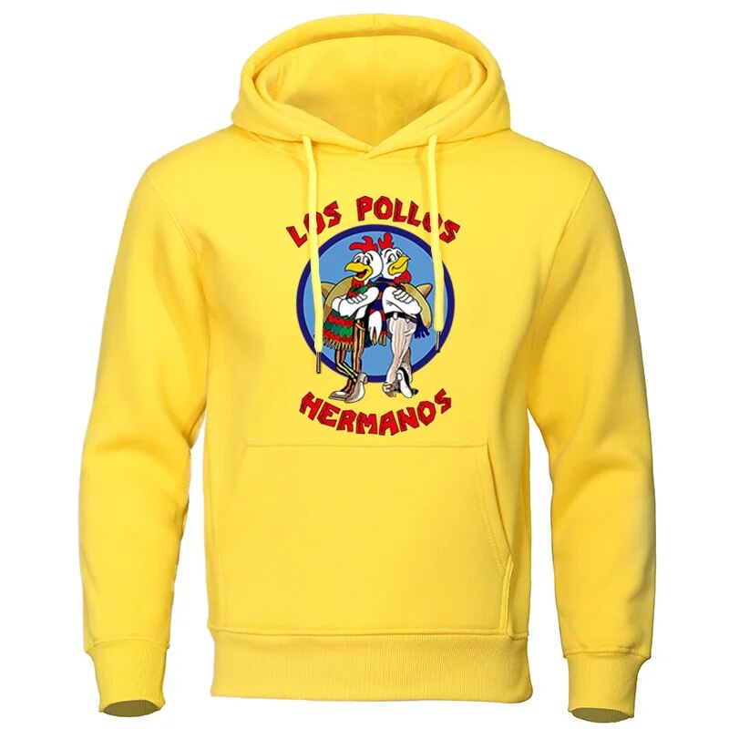 Los Pollos Hermanos Letter Print Men's Hoodie - Oversized-