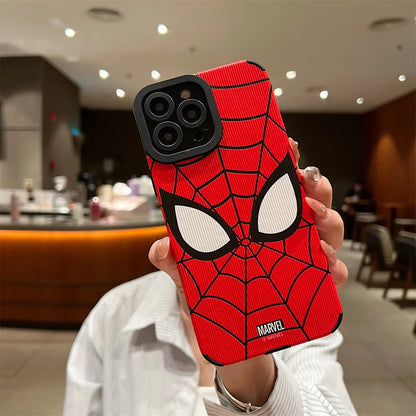 Spider-Man Phone Case for iPhone 16 15 14 13 12 11 Pro Max - Soft Silicone Cartoon Cover-eyes-for iPhone 15-