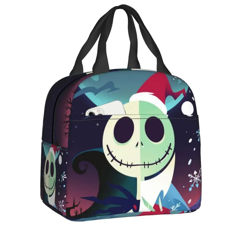 Tim Burton Christmas Lunch Box - Skull Jack Reusable Cooler - Perfect for Halloween-2-22x20x13cm-