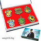 Harry Potter Seal Stamp Set - Vintage Alphabet Wax - 3D Metal Badge Seal Toys - Hermione's Magic Wand Weapon - Keychain, Necklace, and Box Included"-6pcs 2-