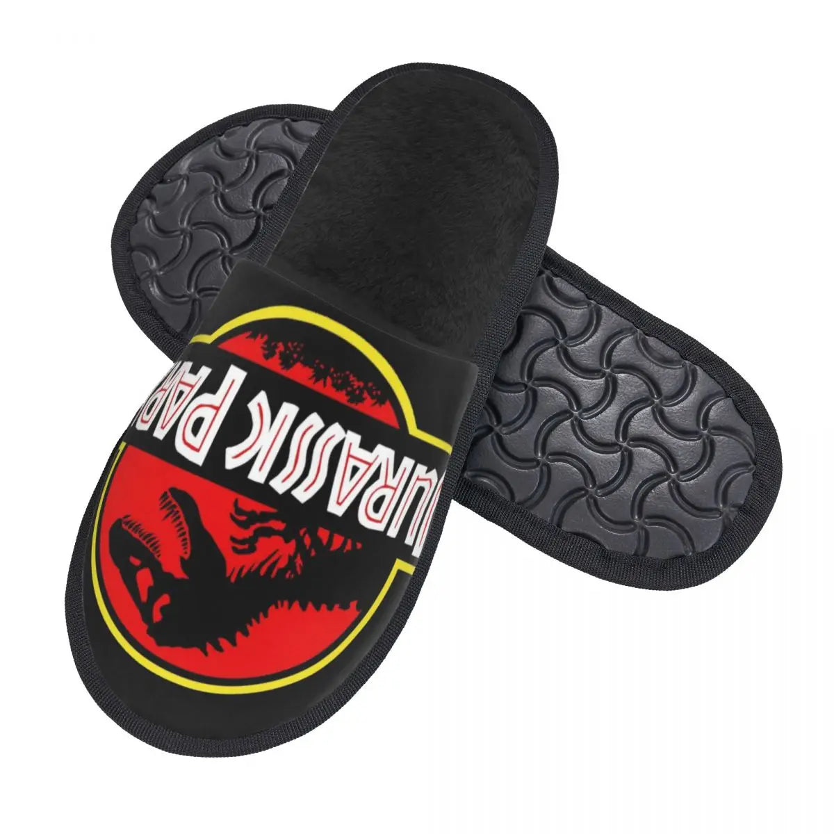 Custom Dinosaur Jurassic Park Soft Memory Foam Slippers - Women's Horror Movie - Comfy Warm Anti-Skid Slipper-