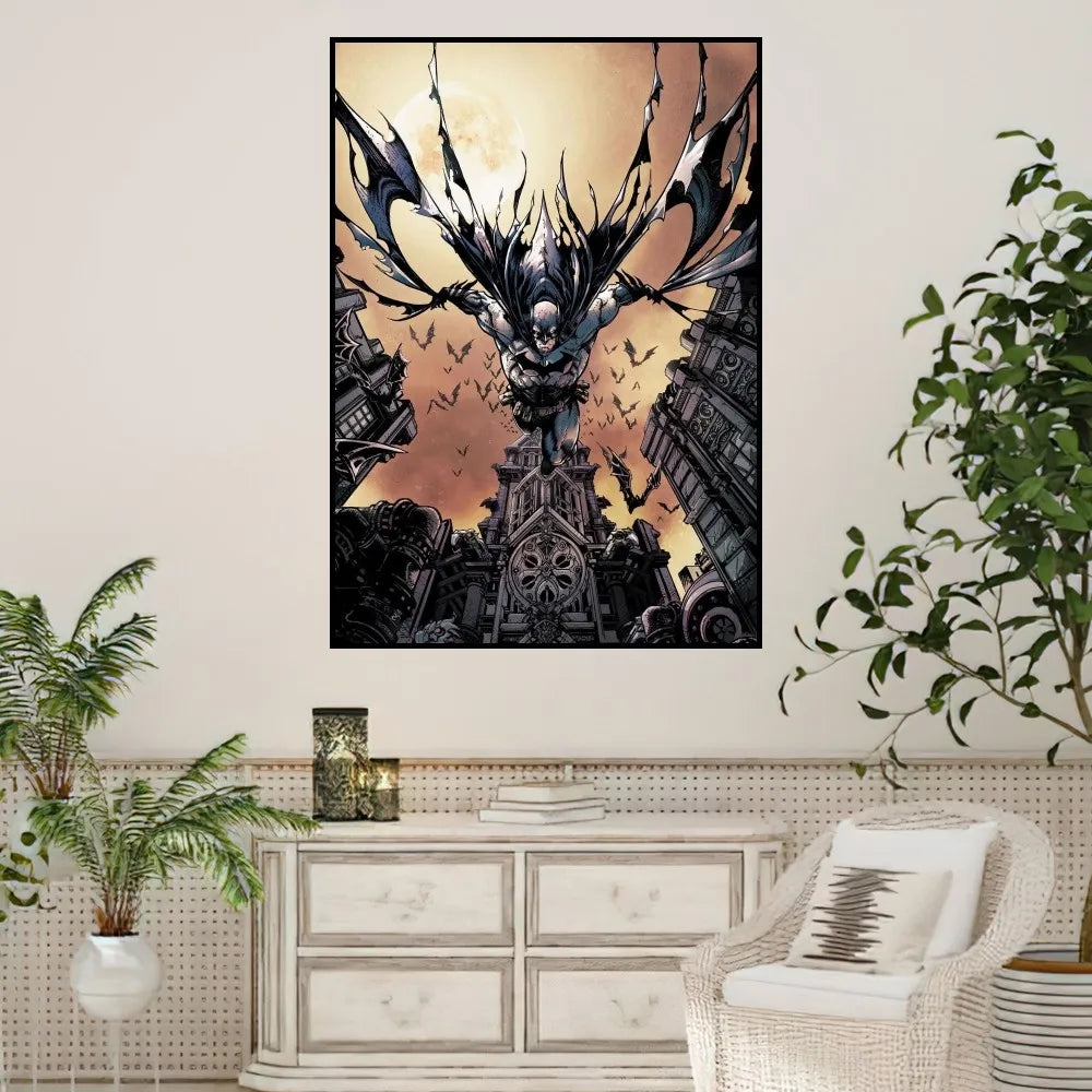 BEAST KINGDOM Film B-Batman Comic Poster Prints Wall Painting Bedroom Living Room Wall Sticker Office Small-z4-42X30cm-