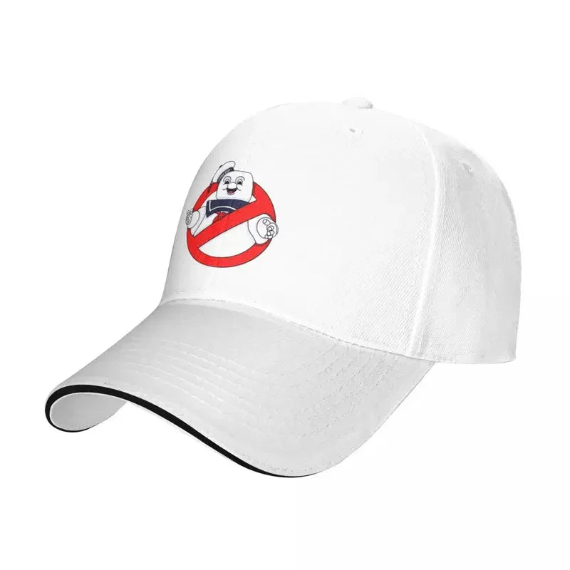 Y2K Marshmallow Mariner Ghostbusters Baseball Cap - Casual Sun Hat for Beach Camping-WHITE-One Size-