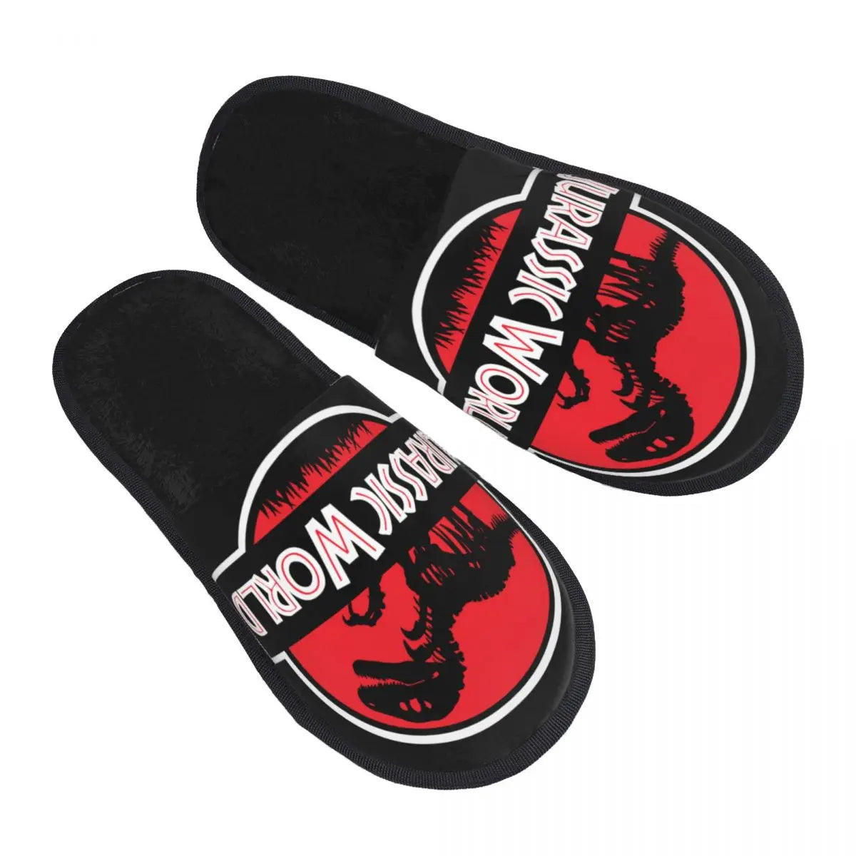 Custom Dinosaur Jurassic Park Soft Memory Foam Slippers - Women's Horror Movie - Comfy Warm Anti-Skid Slipper-18-M-