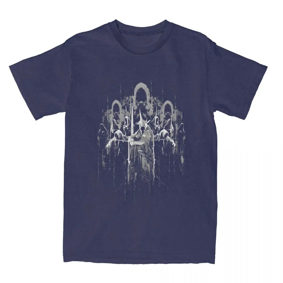 Mordor - Lords of The Rings T-Shirt - Harajuku Style - Summer Casual Oversized Cotton Tees - O Neck Y2K Design-Navy Blue-6XL-