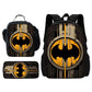 Super B-BatmanS-Logo Child School Backpack with Lunch Bags ,Pencil Bags ,School Bags for Boys Girls Best Gift-XHOO1-TZ-172-A4-